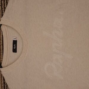 RAPHA‎ Cycling Beige Cream Logo Embroidered Cotton Mens Short Sleeve T Shirt XL